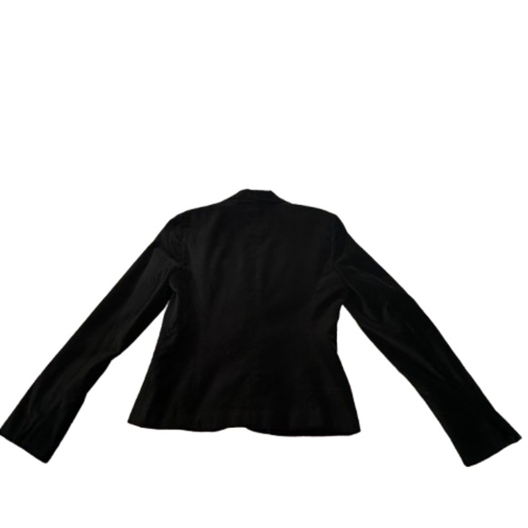 George Women's 4 Black Velvet Cotton Collared Sleeved Classic Blazer Jacket Top - Picture 6 of 15